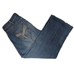 Women's Ariat Trouser Mid-Rise Western Light Blue Denim Size 34S X 29